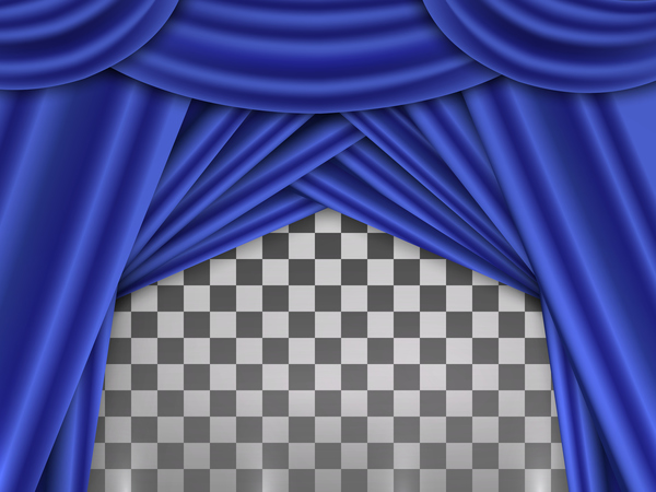 Blue curtains background illustration vector
