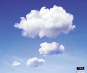 Blue sky and clouds vector backgrounds 03