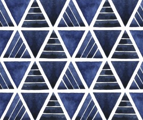 Blue watercolor vision seamless pattern vector 01