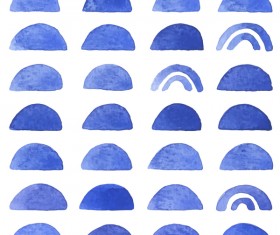 Blue watercolor vision seamless pattern vector 10