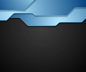 Blue with black modern background vector