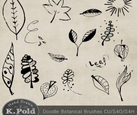 Botanical doodle photoshop brushes