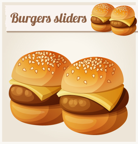Burgers sliders vector material