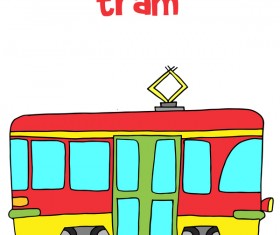 Bus hand darwn vector illustration
