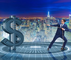 Businessmen save the dollar Stock Photo 04