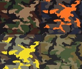 Camouflage pattern seamless vectors set 02