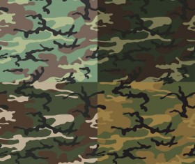 Camouflage pattern seamless vectors set 03