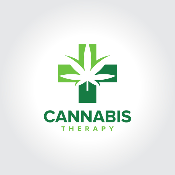 Cannabis Therapy logo design vector 02