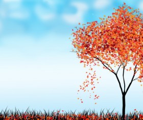 Cartoon Maple Background Stock Photo