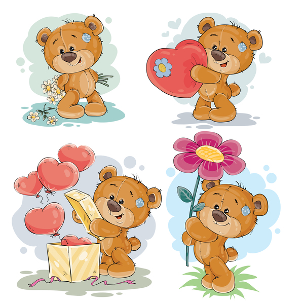 Cartoon teddy bears head drawing vector 01 free download