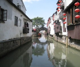 China Water Township Stock Photo