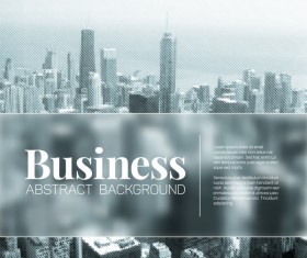 City blurs background and infographic vector 02