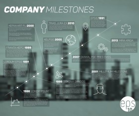 City blurs background and infographic vector 03