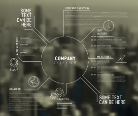 City blurs background and infographic vector 06