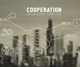 City blurs background and infographic vector 10