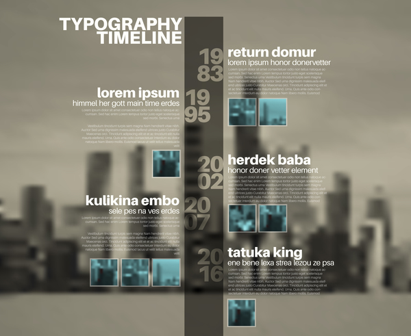City blurs background and infographic vector 12