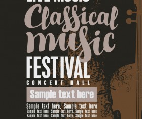 Classical music retro concert poster template 11