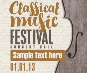 Classical music retro concert poster template 12