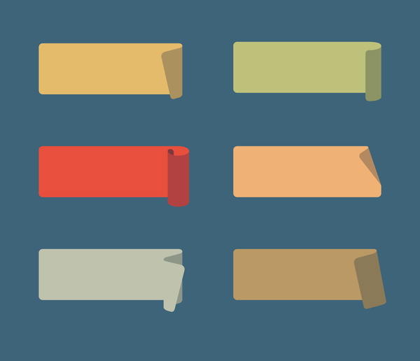 Colored adhesive scotch tapes vector 02