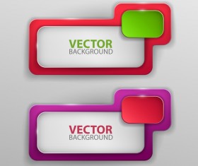 Colored frame with vector banners