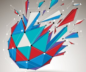 Colored geometric debris vector background 01
