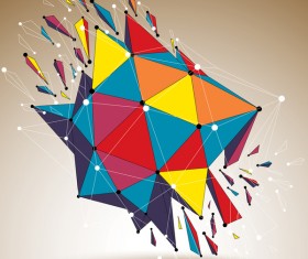 Colored geometric debris vector background 02