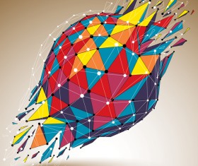 Colored geometric debris vector background 03