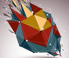 Colored geometric debris vector background 05