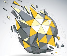 Colored geometric debris vector background 06