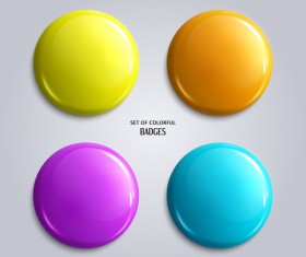 Colorful badge vector background