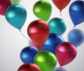 Colorful balloon with gray background vector