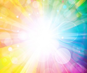 Colorful bokeh background and sunlight vectors