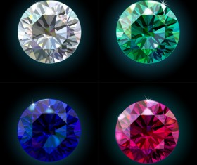 Colorful diamond vector illustration 02