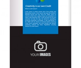 Company brochure cover blue styles vector 01