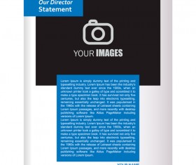 Company brochure cover blue styles vector 02