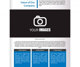 Company brochure cover blue styles vector 04