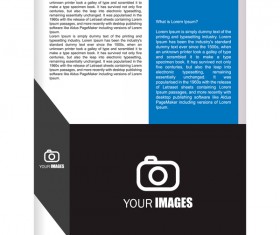 Company brochure cover blue styles vector 06