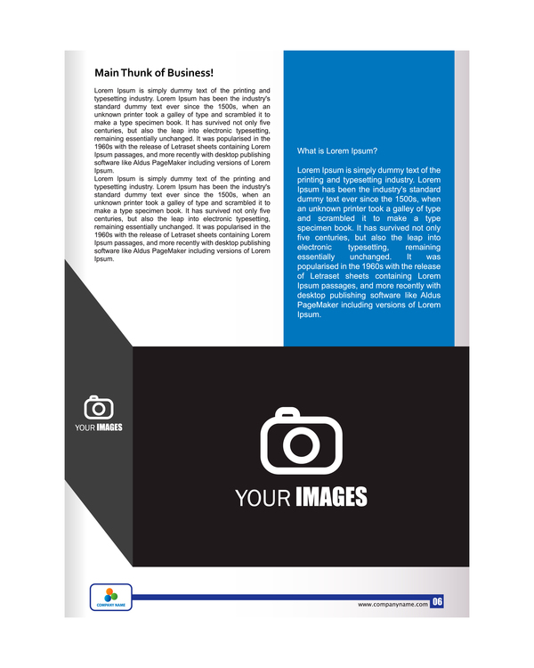 Company brochure cover blue styles vector 06
