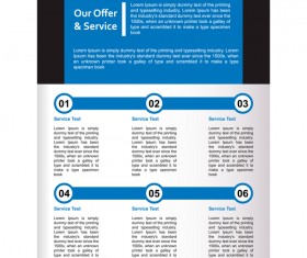 Company brochure cover blue styles vector 08