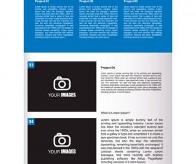 Company brochure cover blue styles vector 10