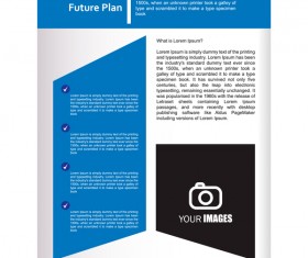 Company brochure cover blue styles vector 12