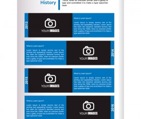 Company brochure cover blue styles vector 13