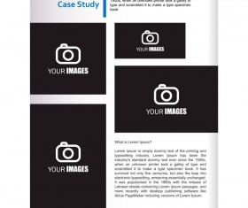 Company brochure cover blue styles vector 14