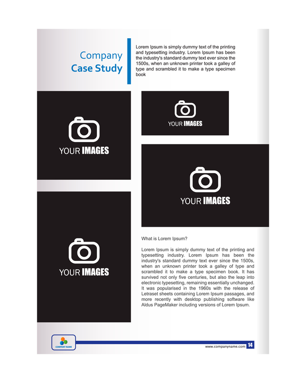 Company brochure cover blue styles vector 14