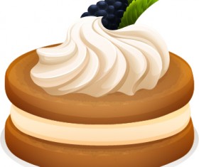 Cookie sandwich design vector material 02