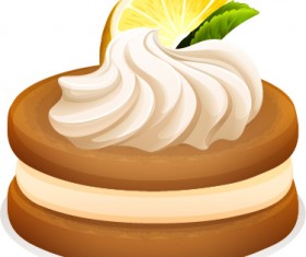 Cookie sandwich design vector material 03