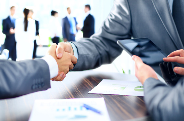 Cooperation and Business Agreements Stock Photo