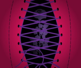 Corset with flower background vector