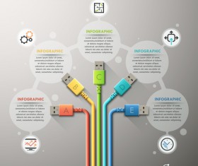 Creative connection infographic vector template 02