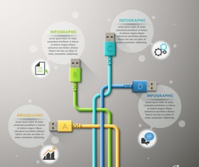 Creative connection infographic vector template 03